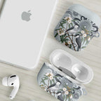 Australia Grey Butcherbird AirPods Case Eucalyptus Alba Indigenous Art - Aussie Hoodie