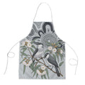 Australia Grey Butcherbird Apron Eucalyptus Alba Indigenous Art - Aussie Hoodie