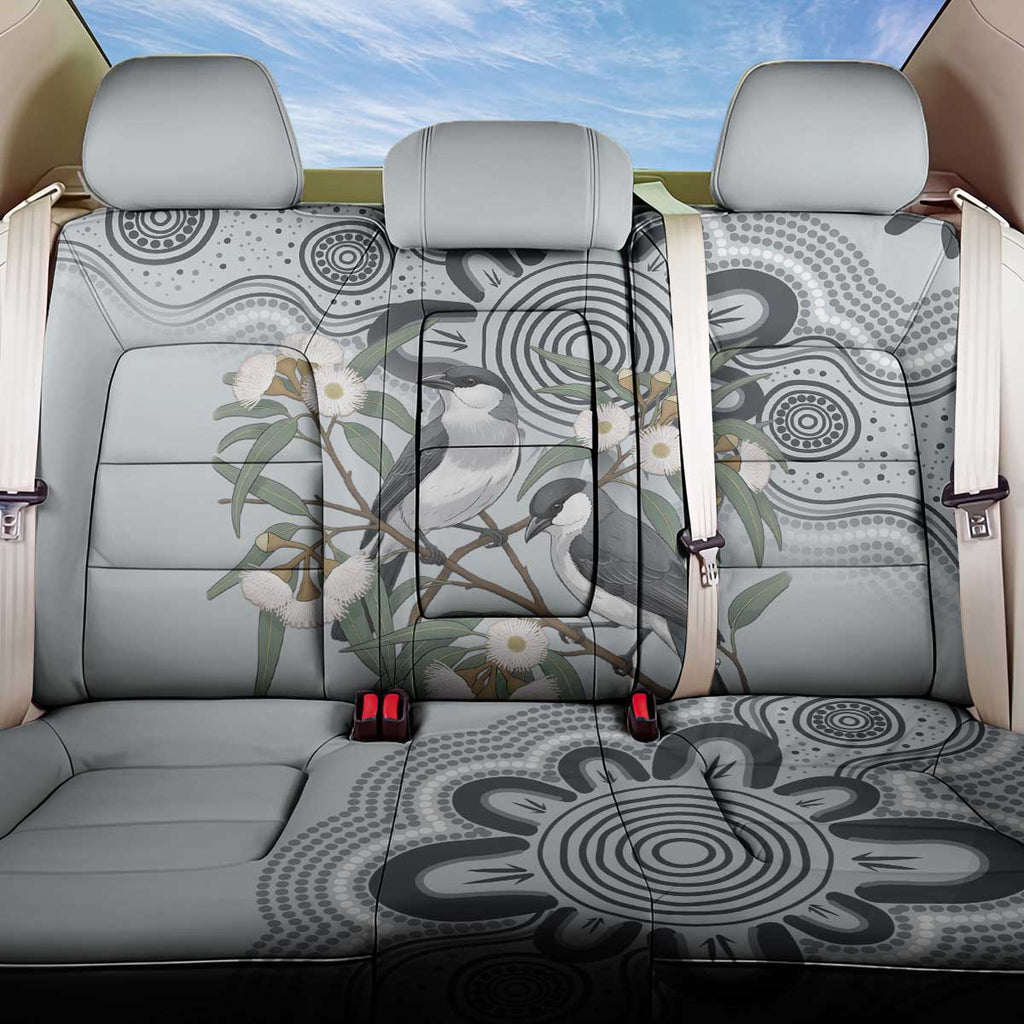 Australia Grey Butcherbird Back Car Seat Cover Eucalyptus Alba Indigenous Art - Aussie Hoodie