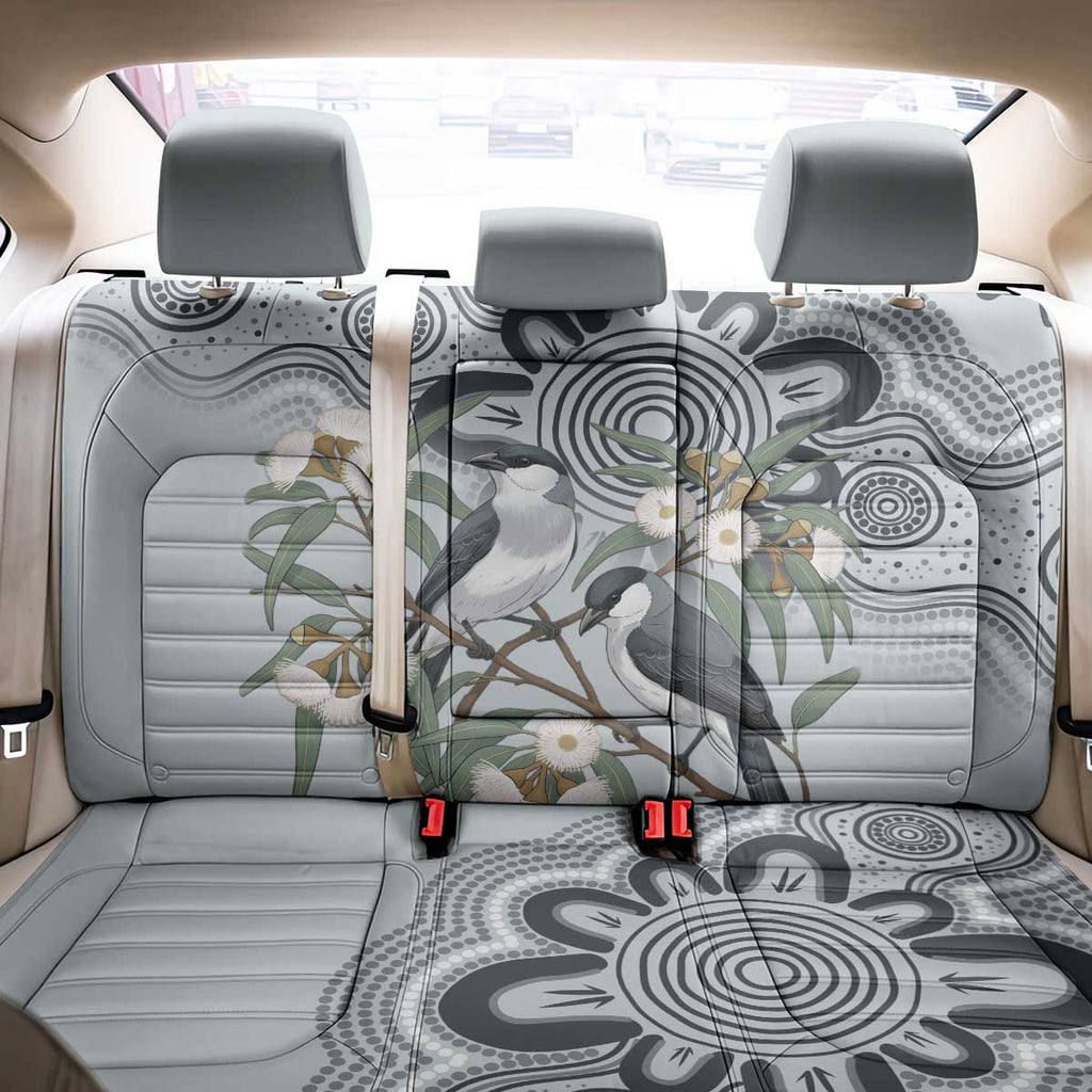 Australia Grey Butcherbird Back Car Seat Cover Eucalyptus Alba Indigenous Art - Aussie Hoodie