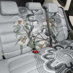 Australia Grey Butcherbird Back Car Seat Cover Eucalyptus Alba Indigenous Art - Aussie Hoodie