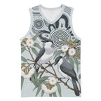 Australia Grey Butcherbird Basketball Jersey Eucalyptus Alba Indigenous Art - Aussie Hoodie