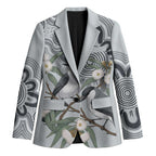 Australia Grey Butcherbird Blazer Eucalyptus Alba Indigenous Art - Aussie Hoodie