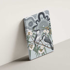 Australia Grey Butcherbird Canvas Wall Art Eucalyptus Alba Indigenous Art - Aussie Hoodie