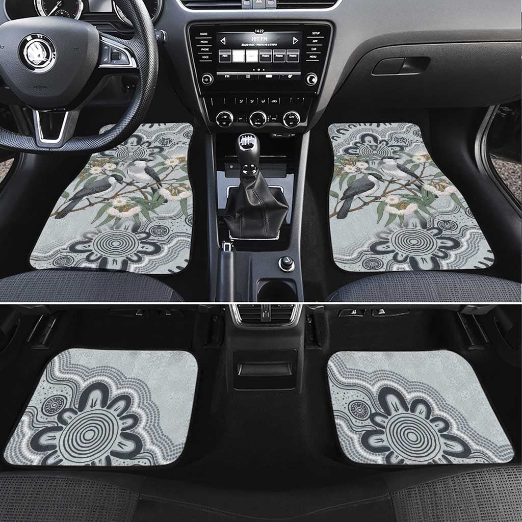Australia Grey Butcherbird Car Mats Eucalyptus Alba Indigenous Art - Aussie Hoodie