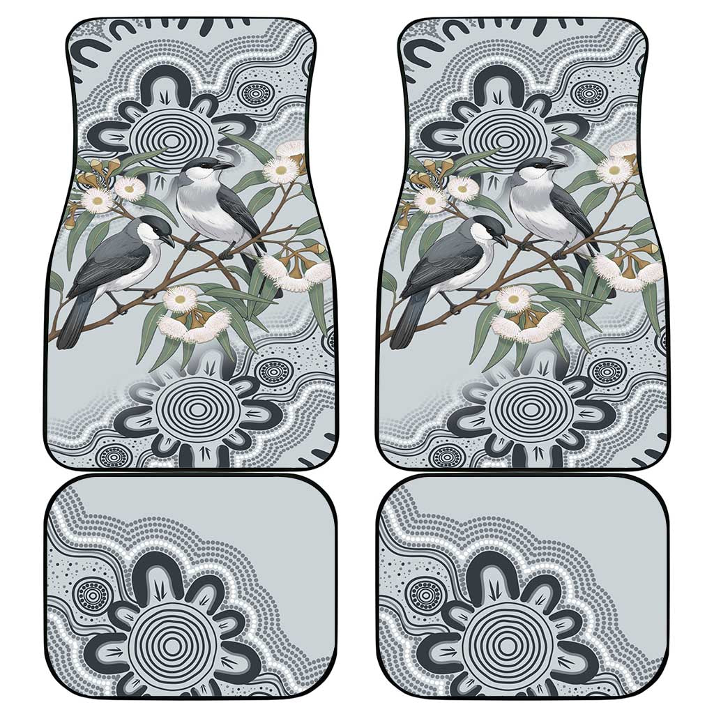 Australia Grey Butcherbird Car Mats Eucalyptus Alba Indigenous Art - Aussie Hoodie