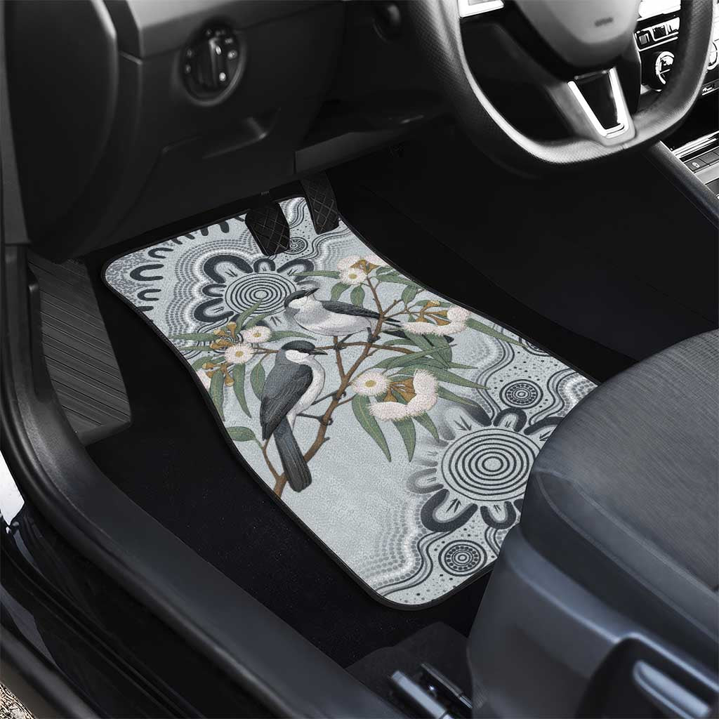 Australia Grey Butcherbird Car Mats Eucalyptus Alba Indigenous Art - Aussie Hoodie
