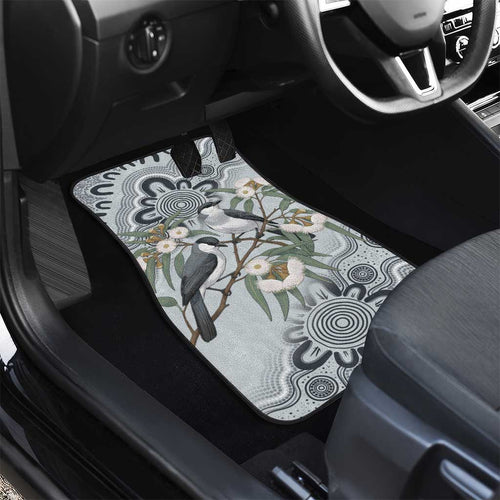 Australia Grey Butcherbird Car Mats Eucalyptus Alba Indigenous Art - Aussie Hoodie