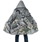 Australia Grey Butcherbird Cloak Eucalyptus Alba Indigenous Art - Aussie Hoodie