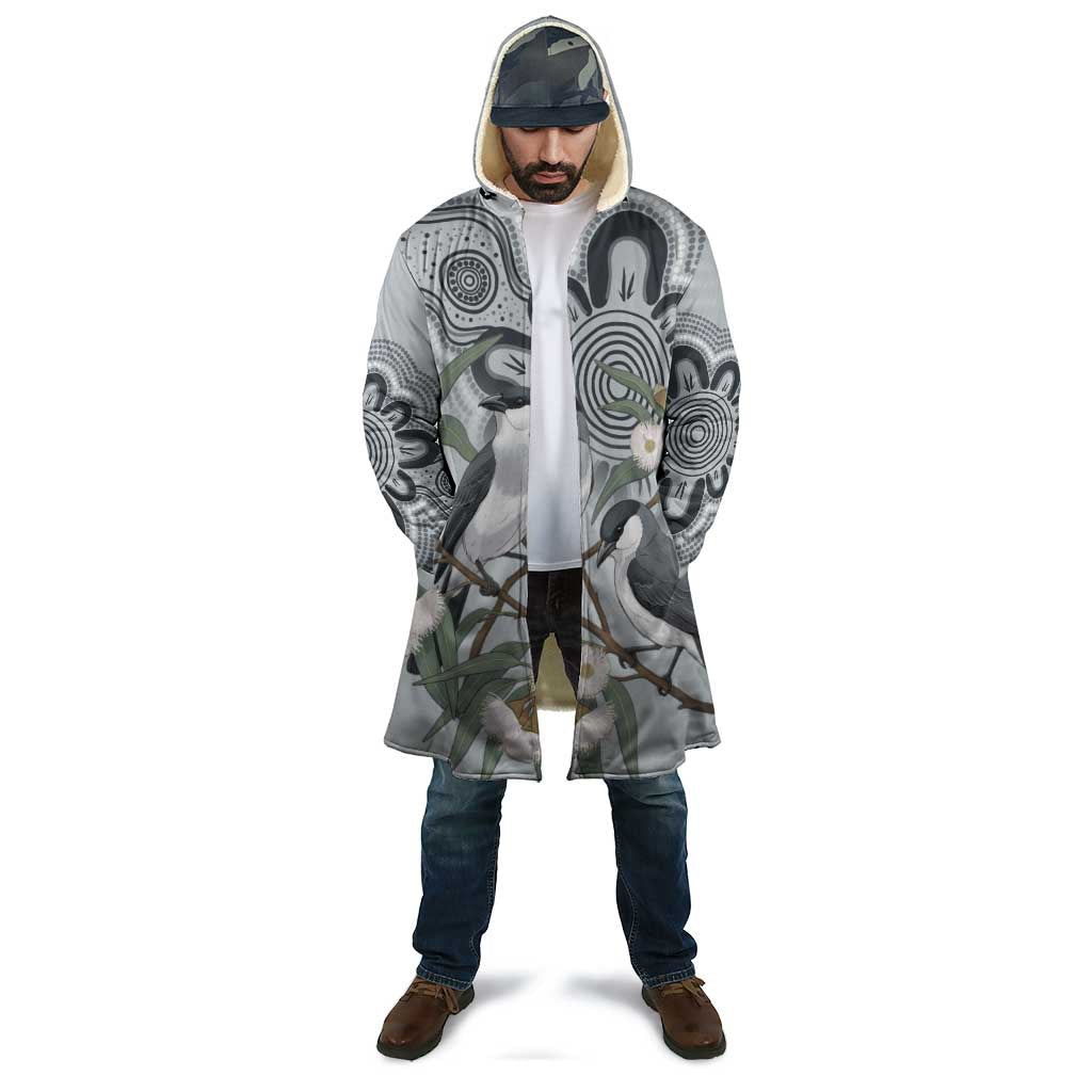 Australia Grey Butcherbird Cloak Eucalyptus Alba Indigenous Art - Aussie Hoodie