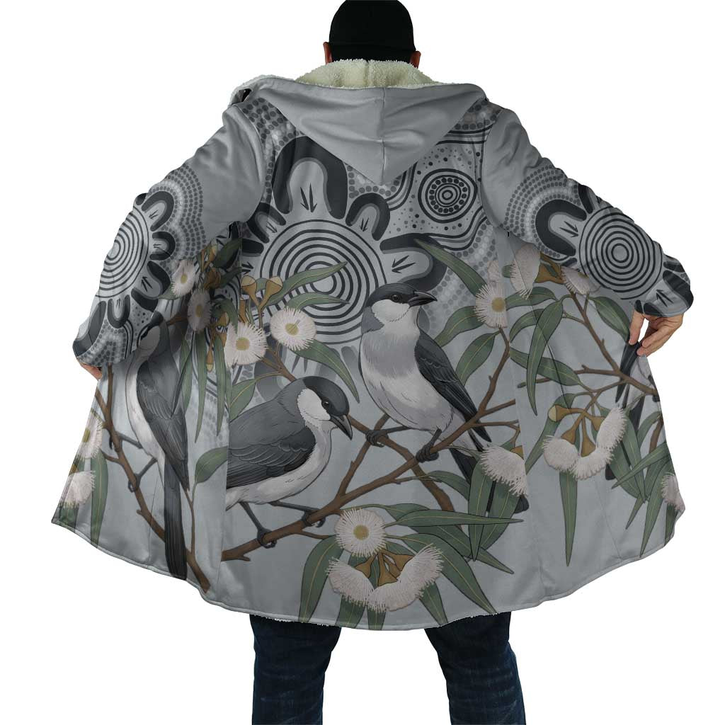 Australia Grey Butcherbird Cloak Eucalyptus Alba Indigenous Art - Aussie Hoodie