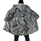 Australia Grey Butcherbird Cloak Eucalyptus Alba Indigenous Art - Aussie Hoodie