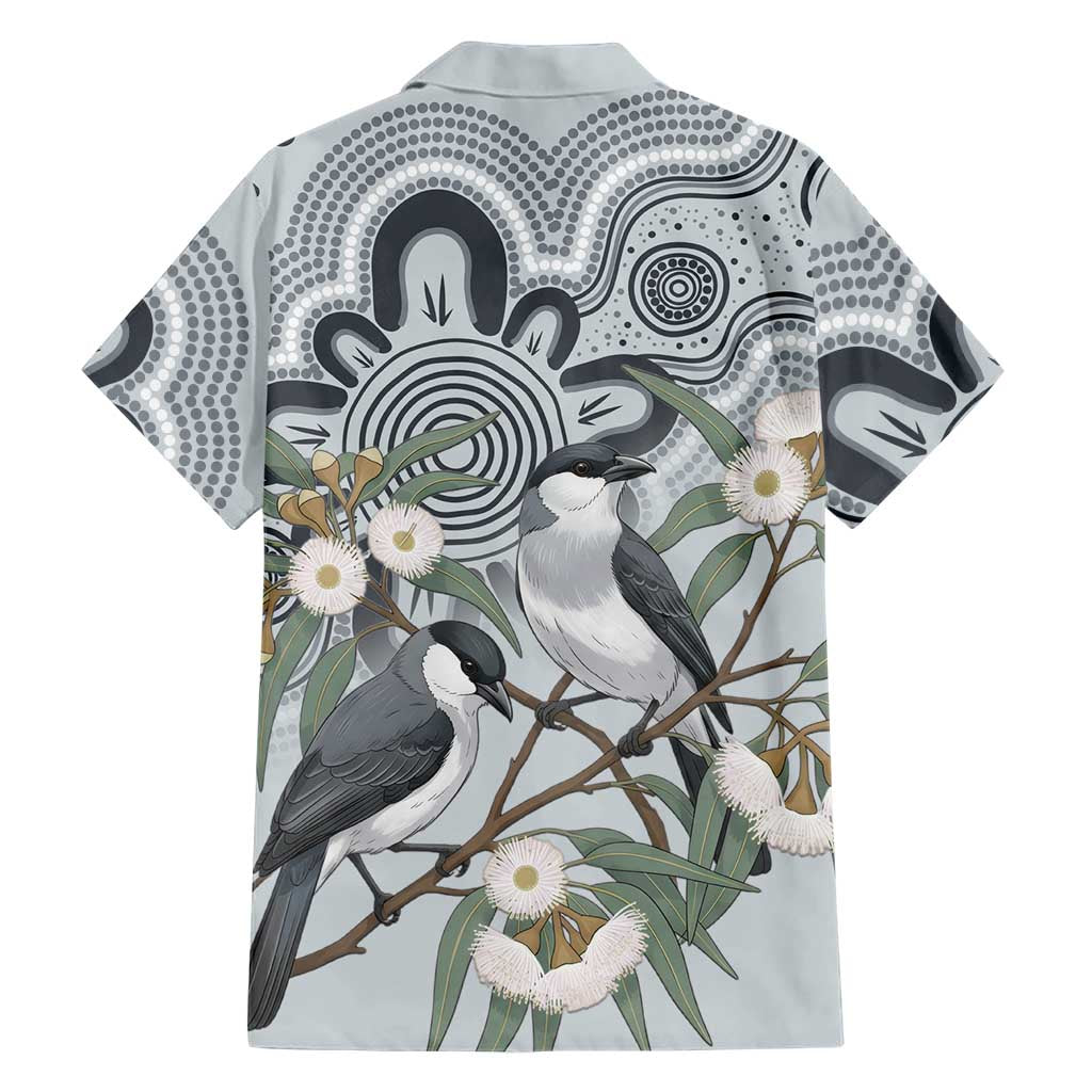 Australia Grey Butcherbird Family Matching Tank Maxi Dress and Hawaiian Shirt Eucalyptus Alba Indigenous Art - Aussie Hoodie
