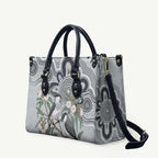 Australia Grey Butcherbird Leather Bag Eucalyptus Alba Indigenous Art - Aussie Hoodie