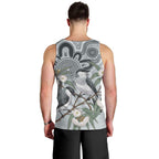 Australia Grey Butcherbird Men Tank Top Eucalyptus Alba Indigenous Art - Aussie Hoodie