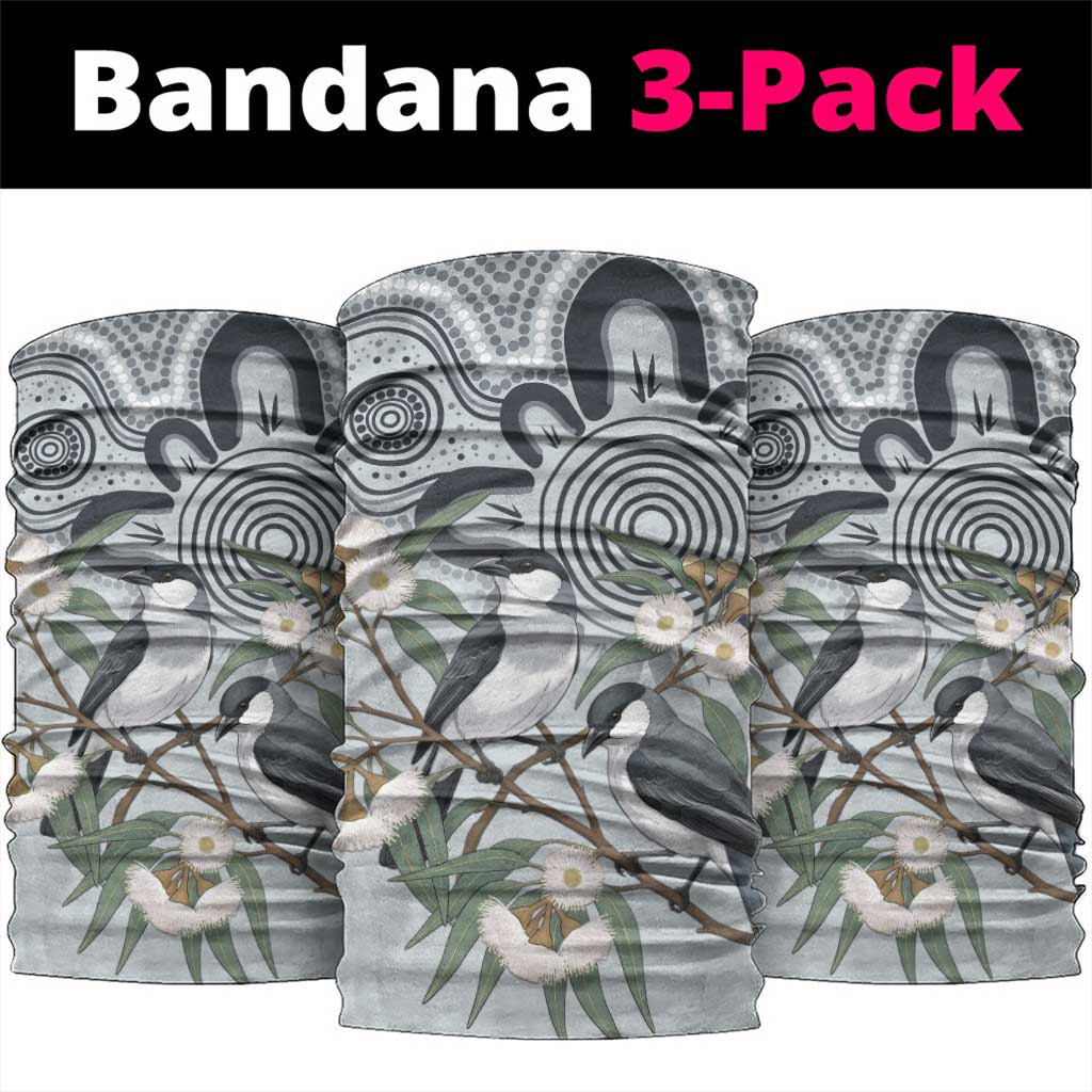 Australia Grey Butcherbird Neck Gaiter Eucalyptus Alba Indigenous Art - Aussie Hoodie
