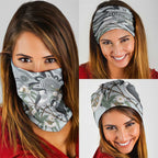 Australia Grey Butcherbird Neck Gaiter Eucalyptus Alba Indigenous Art - Aussie Hoodie