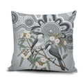 Australia Grey Butcherbird Pillow Cover Eucalyptus Alba Indigenous Art - Aussie Hoodie