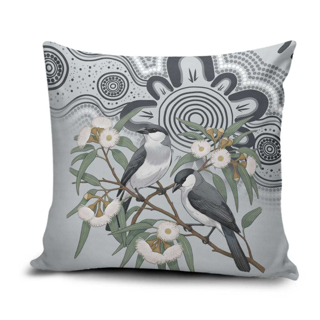 Australia Grey Butcherbird Pillow Cover Eucalyptus Alba Indigenous Art - Aussie Hoodie