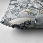 Australia Grey Butcherbird Pillow Cover Eucalyptus Alba Indigenous Art - Aussie Hoodie
