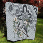 Australia Grey Butcherbird Quilt Eucalyptus Alba Indigenous Art - Aussie Hoodie