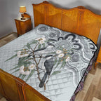 Australia Grey Butcherbird Quilt Eucalyptus Alba Indigenous Art - Aussie Hoodie