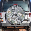 Australia Grey Butcherbird Spare Tire Cover Eucalyptus Alba Indigenous Art - Aussie Hoodie