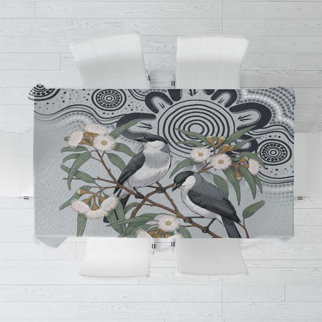 Australia Grey Butcherbird Tablecloth Eucalyptus Alba Indigenous Art - Aussie Hoodie