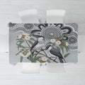 Australia Grey Butcherbird Tablecloth Eucalyptus Alba Indigenous Art - Aussie Hoodie