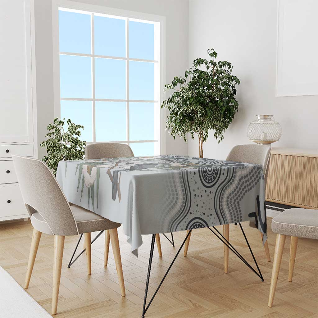 Australia Grey Butcherbird Tablecloth Eucalyptus Alba Indigenous Art - Aussie Hoodie