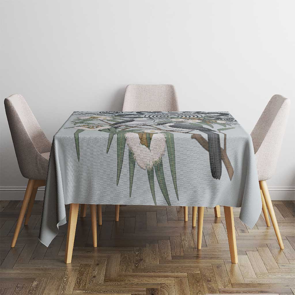 Australia Grey Butcherbird Tablecloth Eucalyptus Alba Indigenous Art - Aussie Hoodie