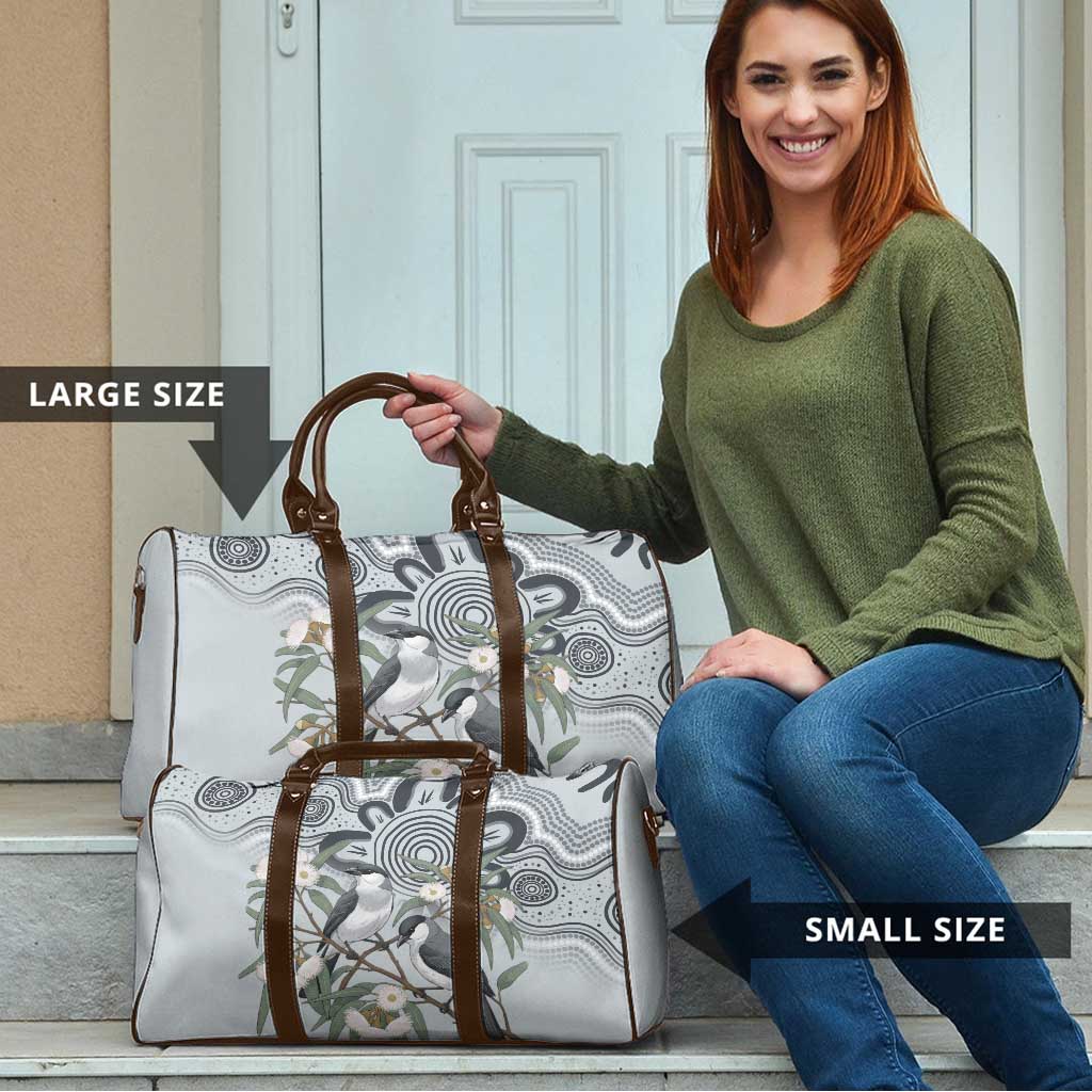 Australia Grey Butcherbird Travel Bag Eucalyptus Alba Indigenous Art - Aussie Hoodie
