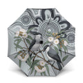 Australia Grey Butcherbird Umbrella Eucalyptus Alba Indigenous Art - Aussie Hoodie