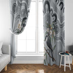 Australia Grey Butcherbird Window Curtain Eucalyptus Alba Indigenous Art - Aussie Hoodie