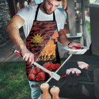 ANZAC Lest We Forget Apron Australian Army Poppy Tribute