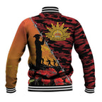 ANZAC Lest We Forget Baseball Jacket Australian Army Poppy Tribute