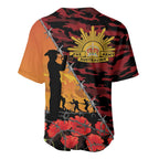 ANZAC Lest We Forget Baseball Jersey Australian Army Poppy Tribute