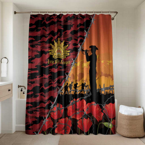 ANZAC Lest We Forget Bathroom Set Australian Army Poppy Tribute