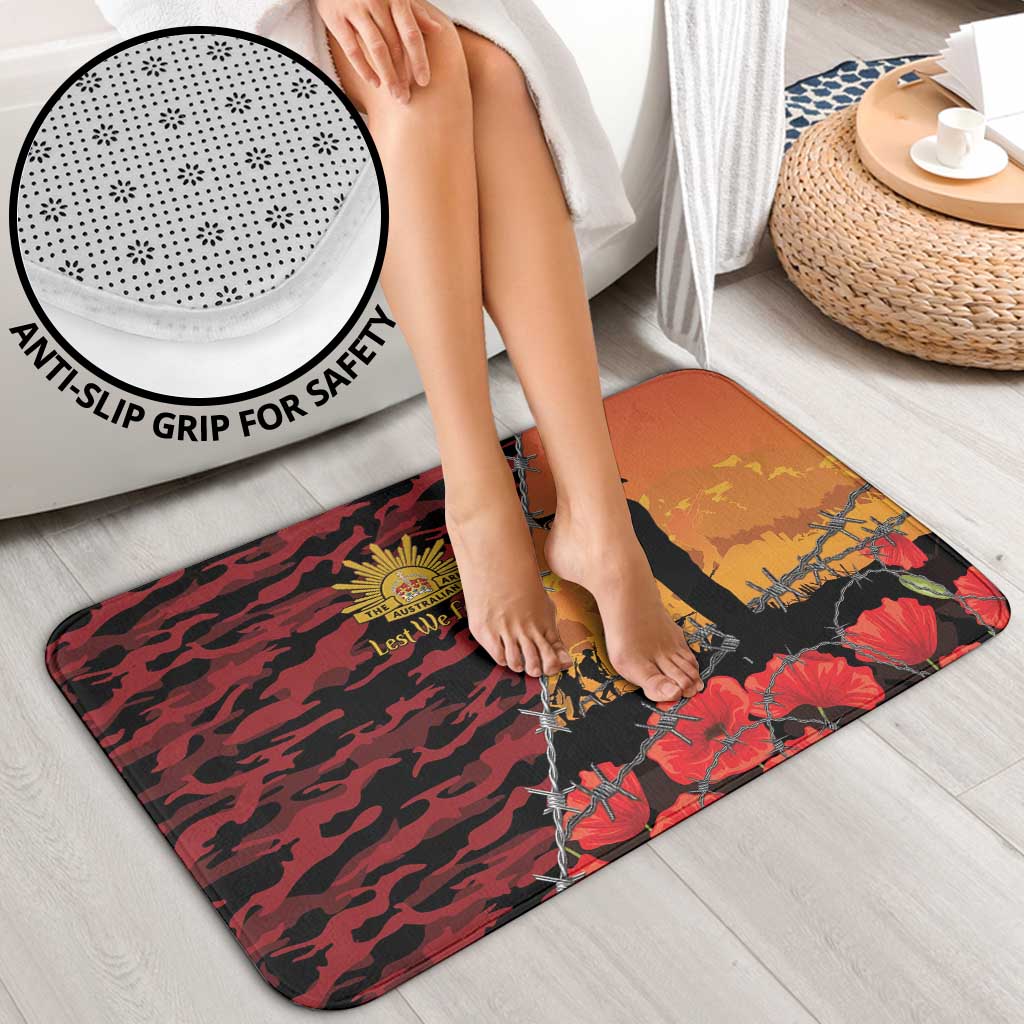 ANZAC Lest We Forget Bathroom Set Australian Army Poppy Tribute