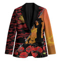 ANZAC Lest We Forget Blazer Australian Army Poppy Tribute