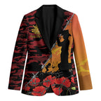 ANZAC Lest We Forget Blazer Australian Army Poppy Tribute
