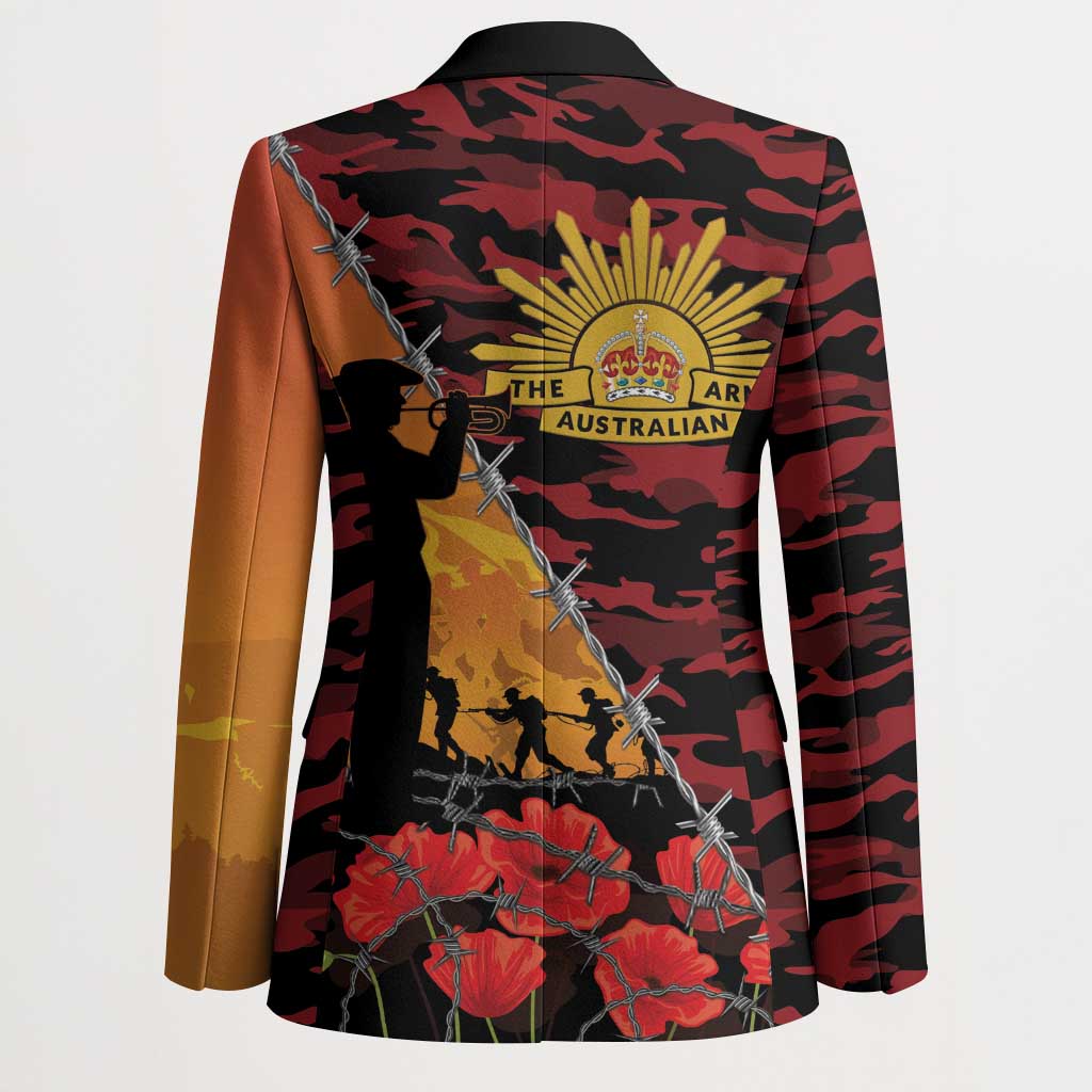 ANZAC Lest We Forget Blazer Australian Army Poppy Tribute
