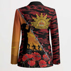 ANZAC Lest We Forget Blazer Australian Army Poppy Tribute