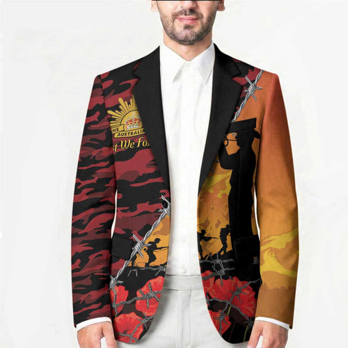 ANZAC Lest We Forget Blazer Australian Army Poppy Tribute