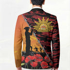 ANZAC Lest We Forget Blazer Australian Army Poppy Tribute