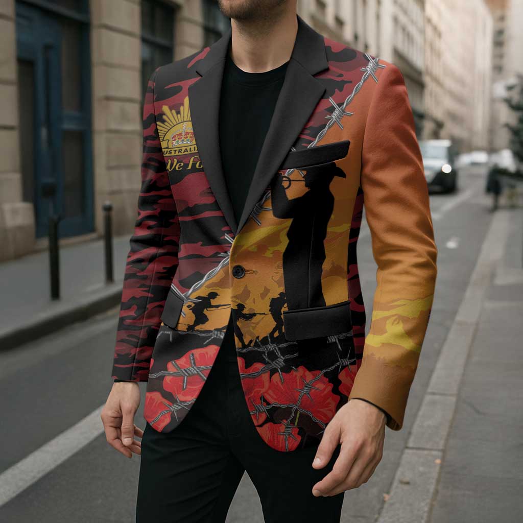 ANZAC Lest We Forget Blazer Australian Army Poppy Tribute