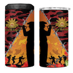 ANZAC Lest We Forget 4 in 1 Can Cooler Tumbler Australian Army Poppy Tribute