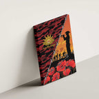 ANZAC Lest We Forget Canvas Wall Art Australian Army Poppy Tribute