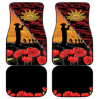 ANZAC Lest We Forget Car Mats Australian Army Poppy Tribute