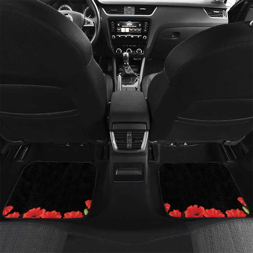 ANZAC Lest We Forget Car Mats Australian Army Poppy Tribute